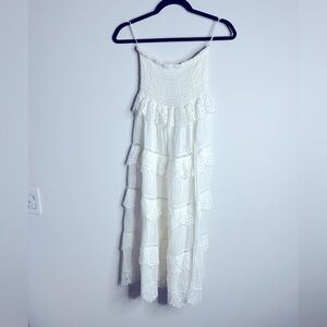 Elegant White Lace Dress Queen Moda Positano New